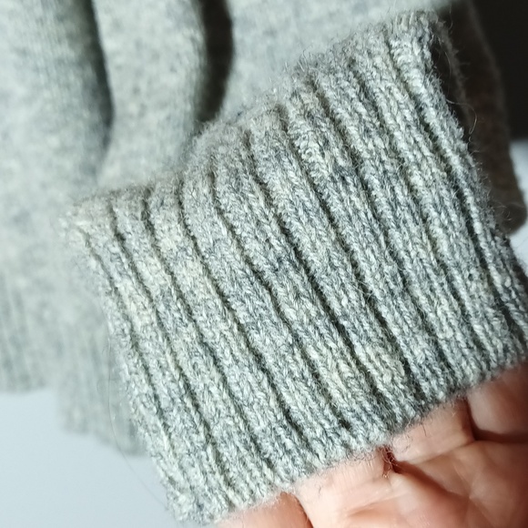 Jantzen Light Gray Knit Sweater Made In USA Vintage Wool Medium - Picture 3 of 8